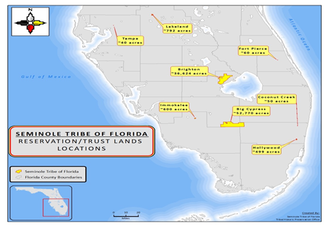 Seminole Tribe of Florida Map