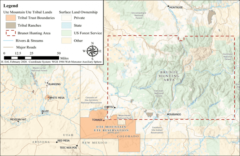 Utjane Map Ute Mountain Ute | Institute for Tribal Environmental Professionals