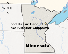 Fond du Lac Band of Lake Superior Chippewa Map