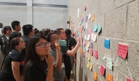 Student participants wall